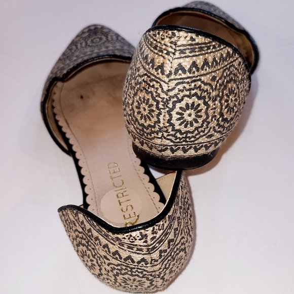 RESTRICTED Ladies Slip On Mule Open Side Pointed Toe Ballet Flat Sz 6 - Picture 3 of 12